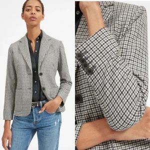 Everlane The Wool Academy Blazer in Mini Check Plaid